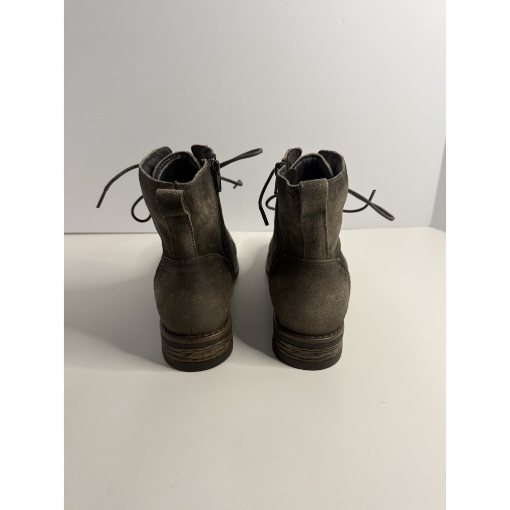 Taos Boot Camp Boots Womens 38 US 7 7.5 Smoke Grey Rugged Suede Comfort ZipAnkle - Picture 4 of 10